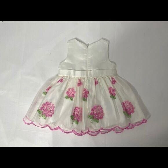 American Princess Infant Girl's Dress White and Pink Floral Size 6-Months - Picture 3 of 4
